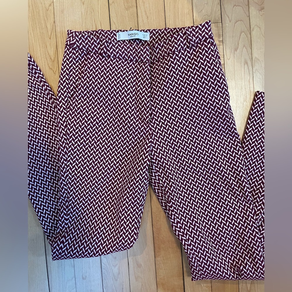 Mango Basics Patterned Pant (Size 2)